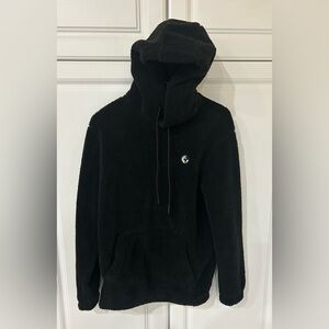 DIVIDED by H&M Men’s Oversized Sherpa Drawstring Black Hoodie Sweatshirt Size XS